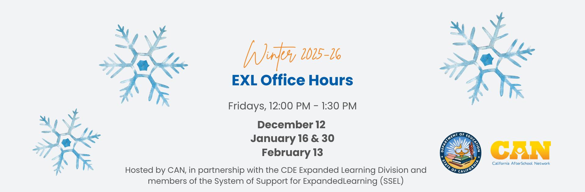 Join us for Winter 2025 EXL Office Hours