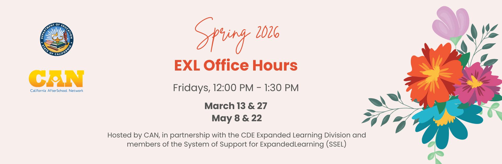Spring EXL Office Hours promo