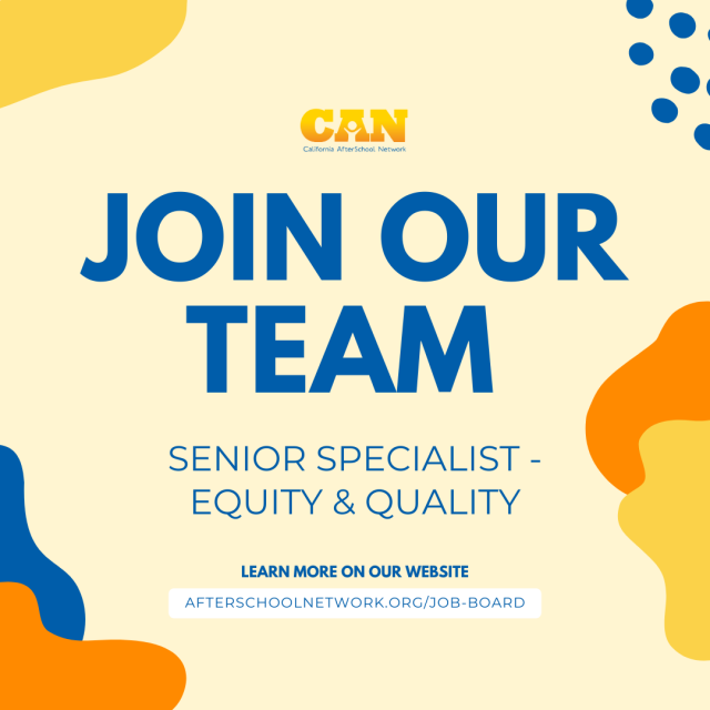 Join Our Team, Senior Specialist, Equity & Quality