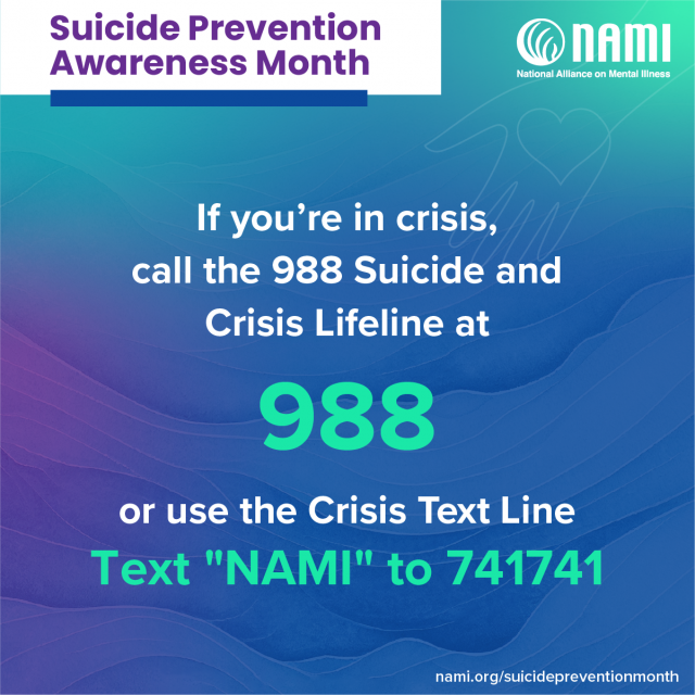 Suicide Prevention Month graphic