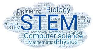 Picture of a bubble with the STEM (science, technology, engineering, math) acronym and all the different STEM careers