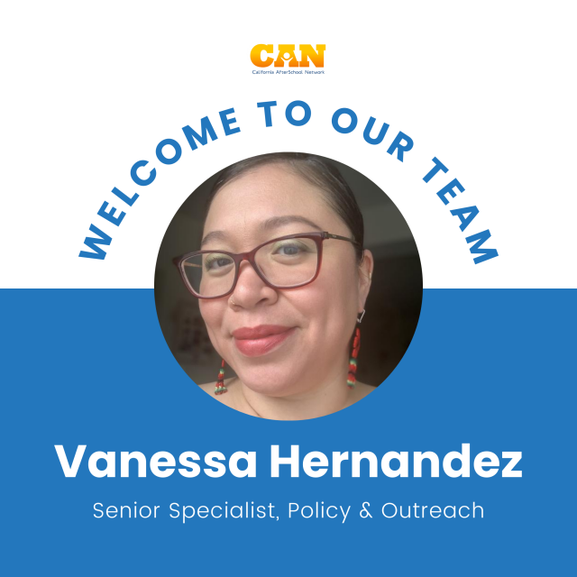 Welcome to the Team graphic; a headshot of Vanessa with the text "Welcome to the team!"