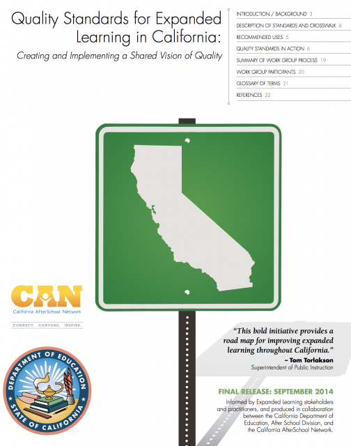 Cover of The Quality Standards for Expanded Learning in California